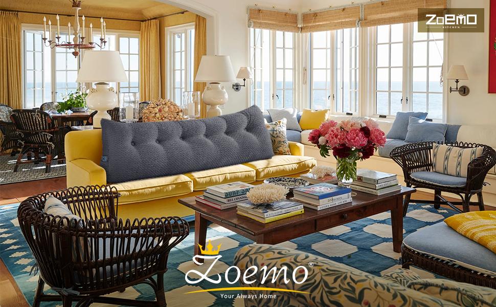 Headboard Wedge Pillow Large Headboard Pillow Wedge Pillow Headboard Soft and Supportive Bed Rest Reading Pillows for Sitting in Bed with Removable Cover