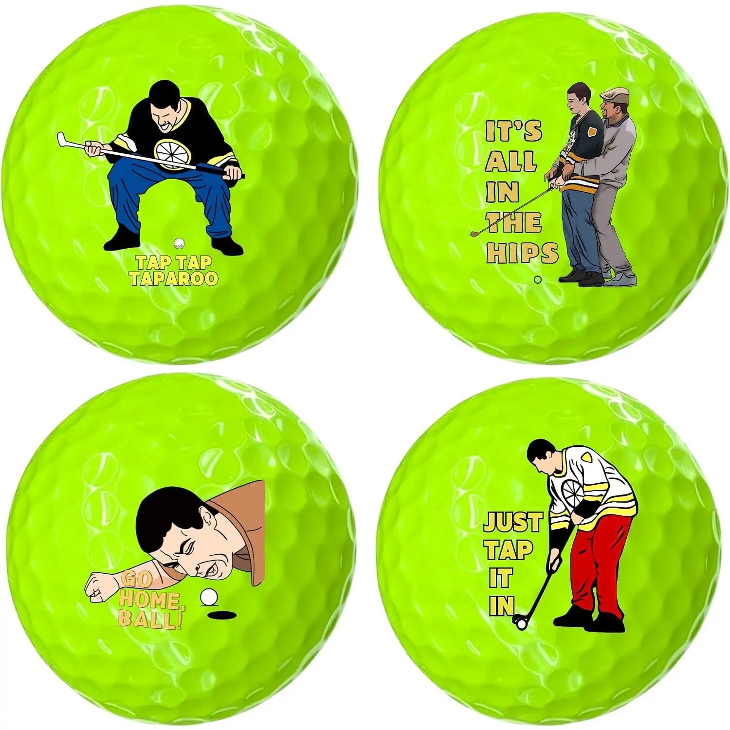 4 count Funny Golf Balls for Birthday, Father’s Day Christmas Novelty Golfer  for Dad Coworkers Golfers Golf Lovers