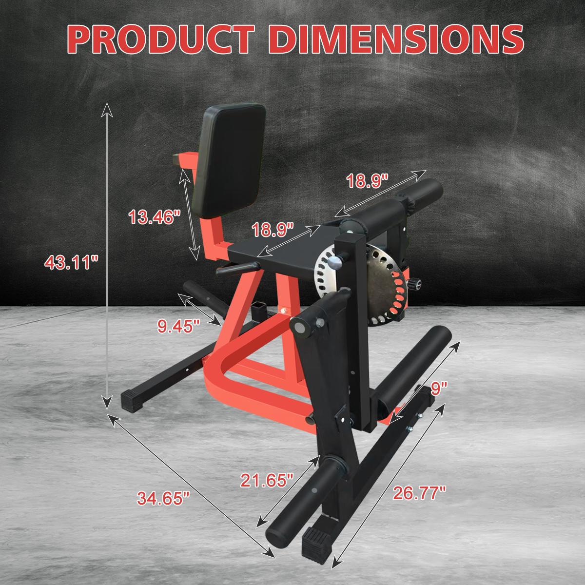 [Fahuac] Adjustable Leg Extension and Curl Machine, Heavy Duty Leg Rotary Extension Machine for Lower Body Workouts, Multifunctional Home Gym Weight Machine, Fits 1" or 2" Weight Plates