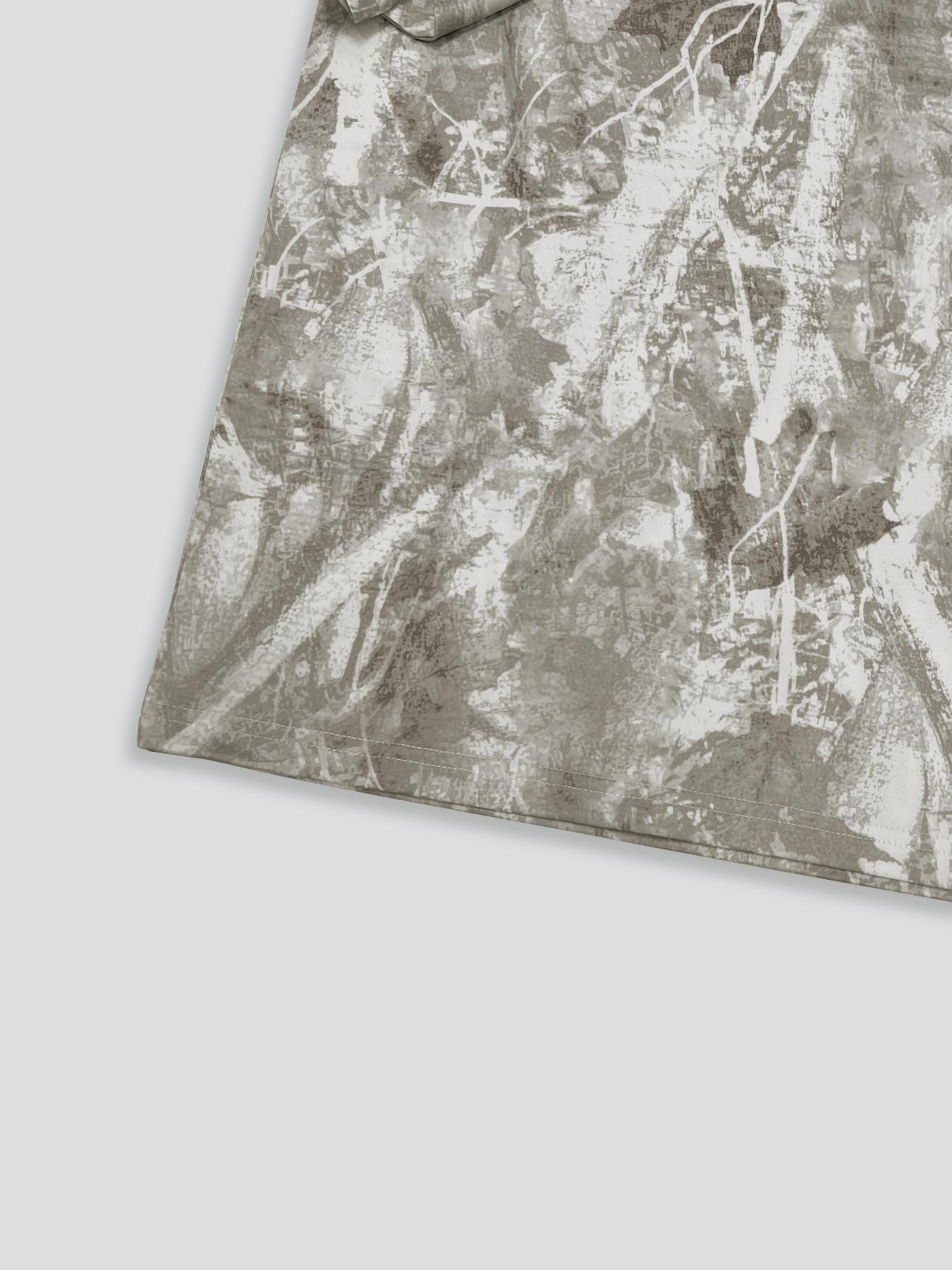 Unisex Camouflage Print T-Shirt, Round Neck, Short Sleeve Casual Style, Organic Fabric, Fitted Design, Summer Fashion for Daily Wear