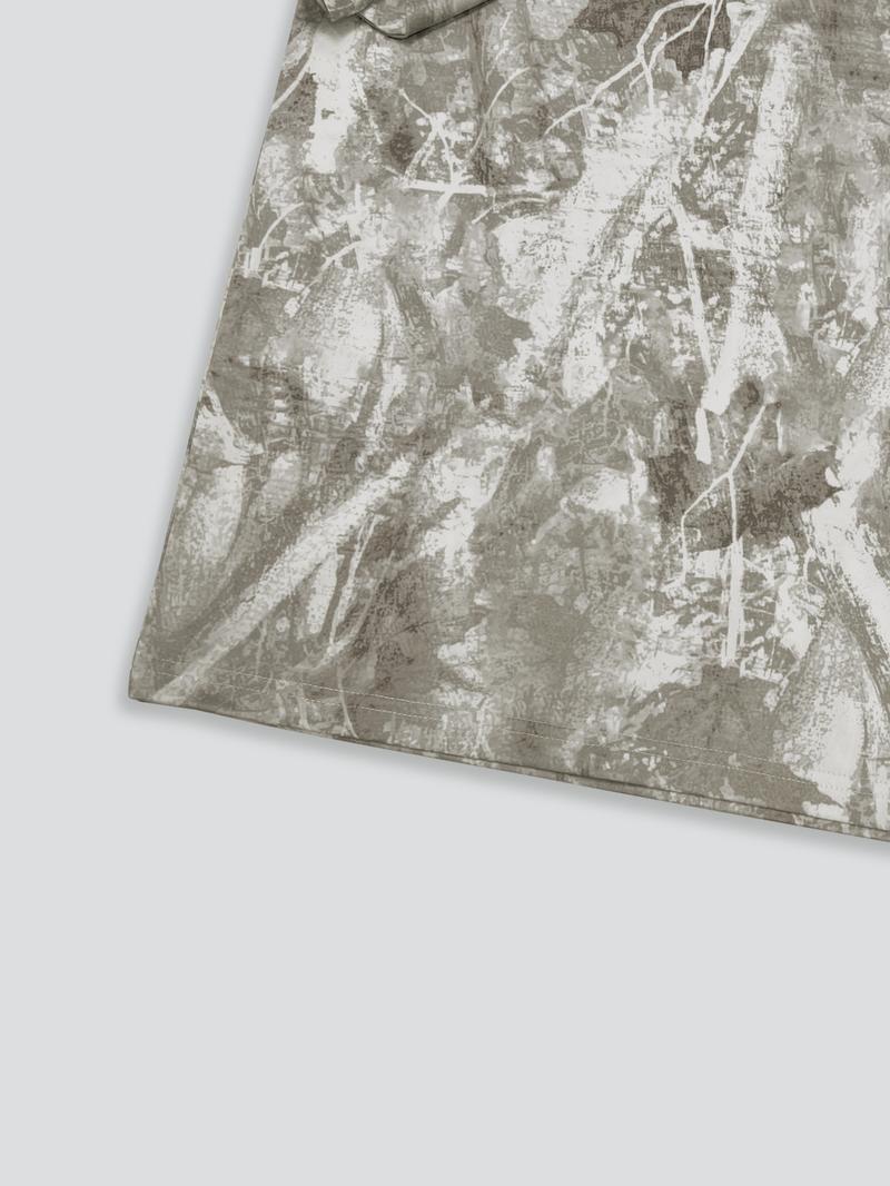 Unisex Camouflage Print T-Shirt, Short Sleeve Casual Style, Organic Fabric, Fitted Design, Summer Fashion for Daily Wear