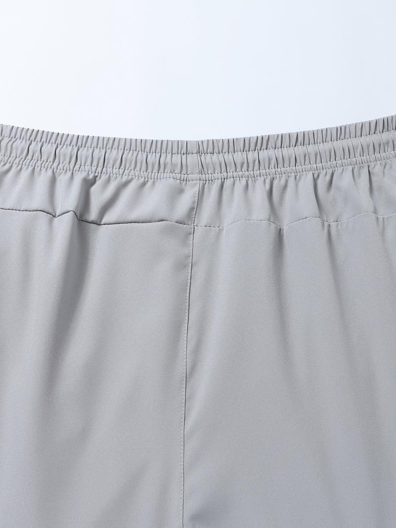 Men's Solid Color Casual Pants, Comfortable Regular Fit, Casual Stretch Waist, Daily Use Men's Trousers, Stylish and Versatile Design for Everyday Wear