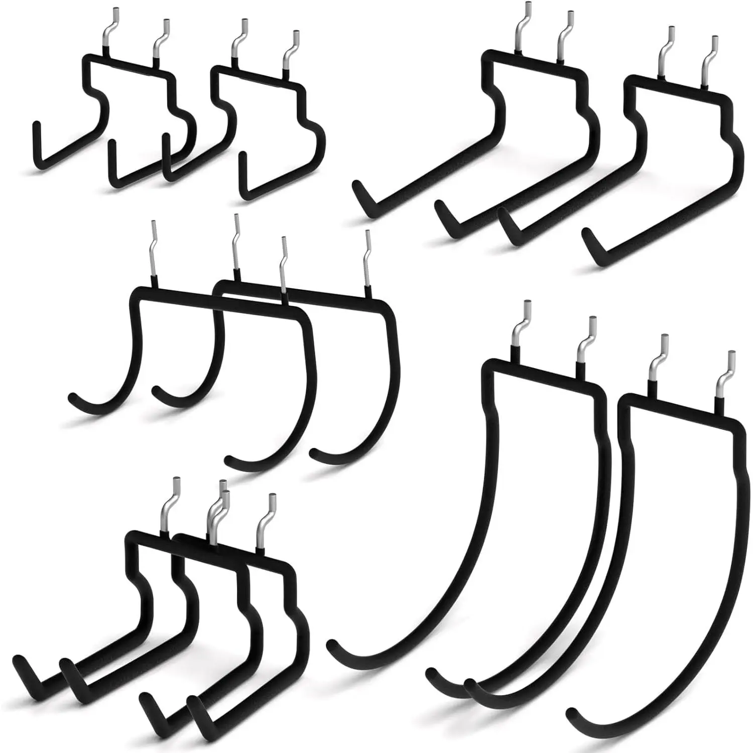 10 Pack Heavy Duty Pegboard Hooks, 1/4" Pegboard Drill Holder Tool Utility Hooks, Peg Board Tool Hangers Accessories for  Power Tools, Drill, Hammer, Workbench, Garage