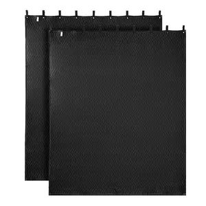 VEVOR 2 Pcs Sound Dampening Blankets, Soundproof Curtains with 96x 80 in, Soundproof Blanket with Grommets, Studio Grommeted Blanket, for Window, Door, Light Blocker, Music Recording, Black