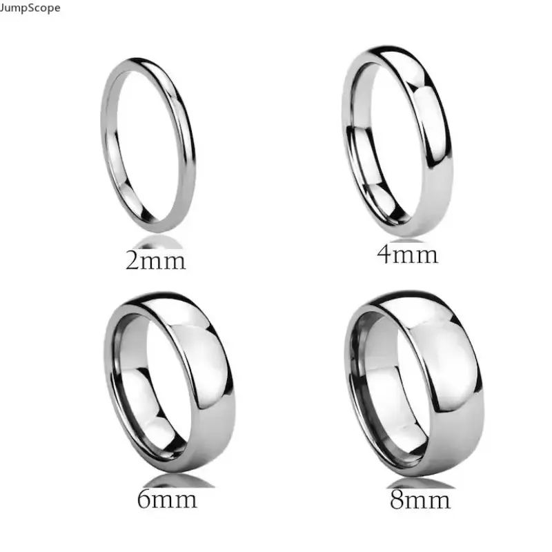 Couple Titanium Steel Band Ring, Multi‑Width Minimalist Stackable Plain Band, Classic Smooth Finger Ring Daily Men Women Accessories