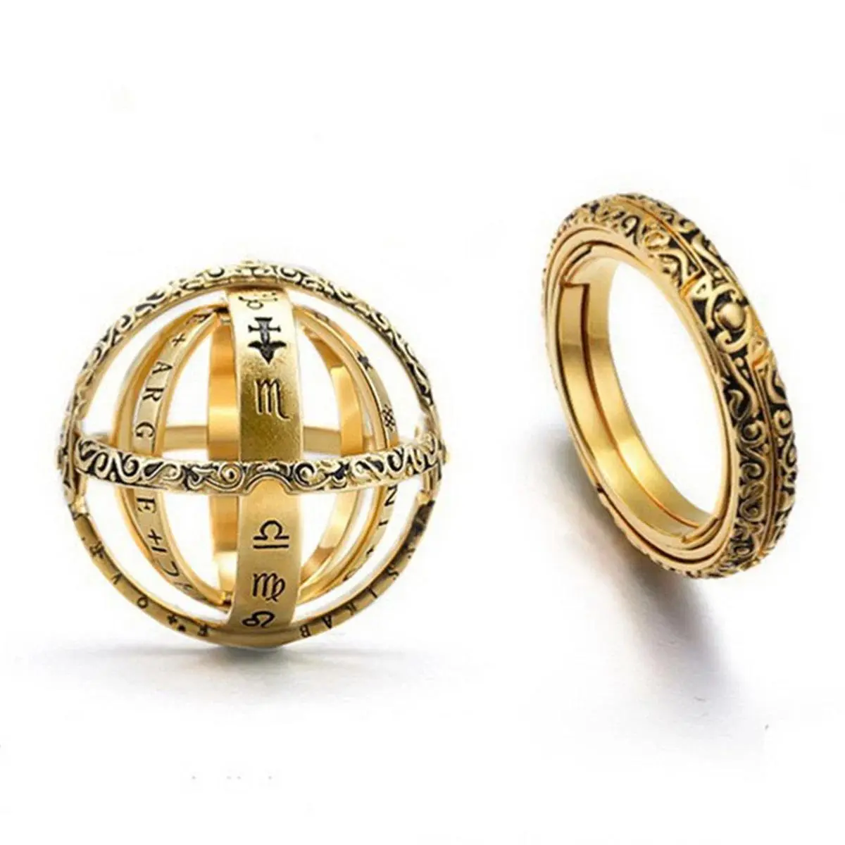 Cool Astronomical B All Rings For Women Men Creative Complex Rotating Cosmic Finger Ring Jewelry Fashion Couple Vintage Rings