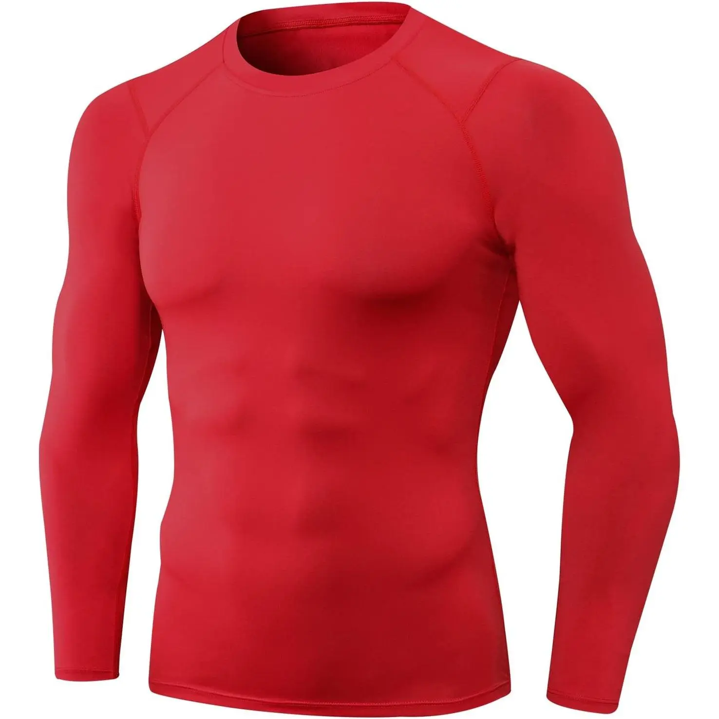 Men's Compression Shirt Long Sleeve Athletic Workout T-Shirts Top Active Sport Baselayer Undershirt Gear Shirt Dry Fit