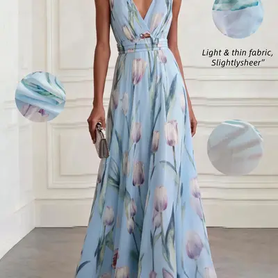 midnight blue lurex chiffon maxi dress Midnight Blue Lurex Chiffon Maxi Dress