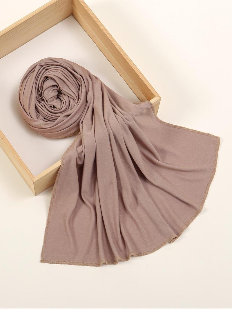 Women's Solid Color Khimar, Modest Casual Soft Comfortable Hijab for Daily Wear, Women's Islamic Clothing for All Seasons, Modesty