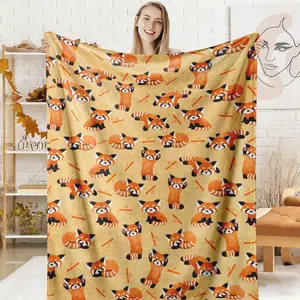 Red Panda Blanket Ultra Soft Flannel Merch Red Panda Throw Blanket Stuff Gifts for Red Panda Bamboo Lovers Blankets for Girls Boys Kids Women Adults
