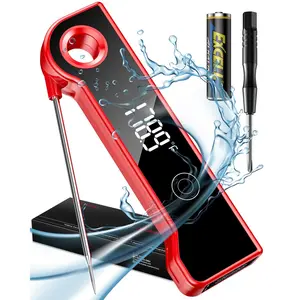 2026 Digital Instant Read Meat Thermometer ±0.5°F Accuracy 180° Rotating Display, Calibratable Auto Off IP67 Waterproof Food Thermometer for Cooking Grill Deep Fry Brewing Candy
