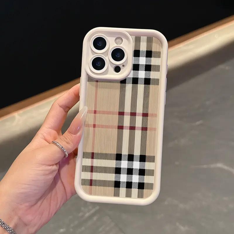 1 piece, beautiful checkered pattern shockproof phone case, suitable for iPhone 11, 12, 13, 14, 15, 16, 17 Pro Max, Pro Plus Air, made of soft silicone material, gift for boyfriend or girlfriend, Christmas gift, New Year gift.QXB640