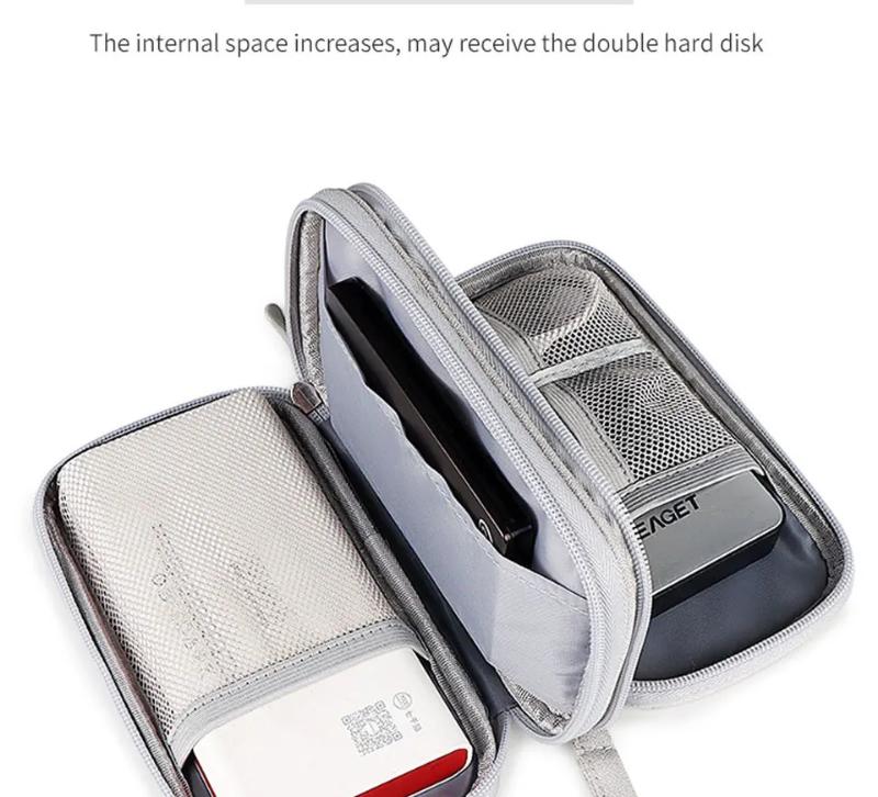 Digital Portable Organizer Case for Headphones Travel Closet Storage Bag Zipper Accessories Charger Data Cable USB Power Bank