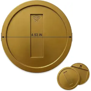 3D Printed Contactless Card Holder Retro Gold Payment, Secure Hidden Slot Credit Card Protector Sleeve, Nostalgic Gamer Gift for Daily Commute & Shopping, Vintage Gold