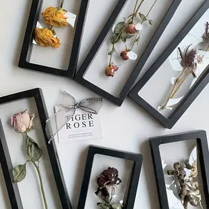11.81in 1pc Black Transparent Flower Frame DIY Dried Flower Frame Home Decoration Ornaments Festival Flower Gift Box (excluding Flowers) Halloween Thanksgiving Christmas Gift