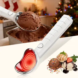 Rechargeable Heated Ice Cream Scoop, Electric Scooper for Hard Ice Cream, Gelato & Frozen Desserts, Heats Up to 158°f