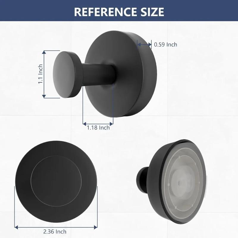 Suction Cup Hooks for Bathroom No Drill Installation Heavy Duty Stainless Steel Loofah Hook for Wall & Glass Window Versatile Use   Christmas Supplies & Decorations