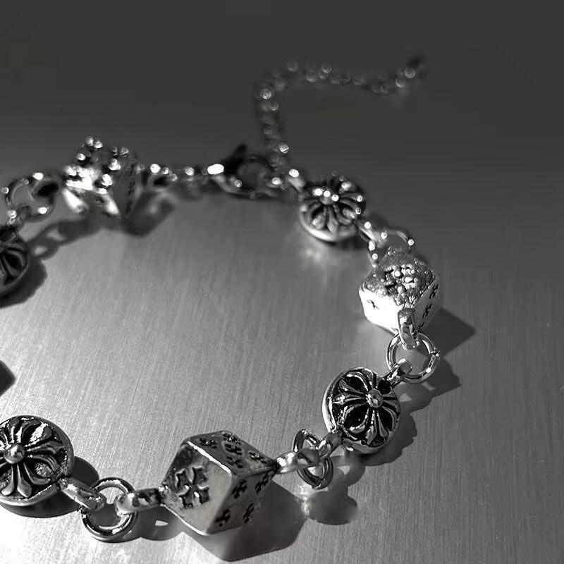 Bracelet bollywood New Arrival Trendy Roman Numeral Dice Cube Cross Charm Female Jewelry Hipster Style for Men & Women