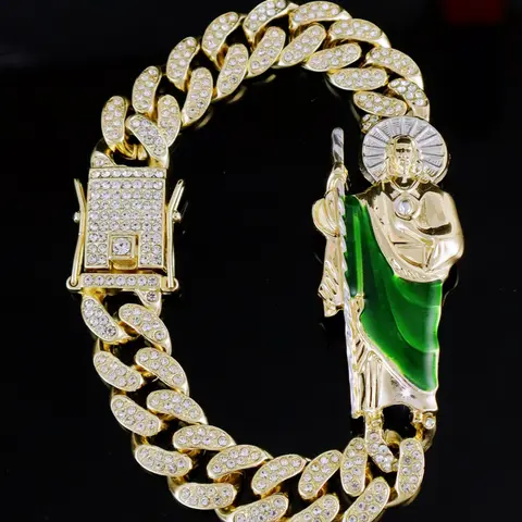1 Piece St. Jude Bracelet St. Judas Saint JudeTaddeo Bracelet Religious Jewelry Gift box Zinc Alloy Jewelry Exquisite Bracelet Chain Bracelets