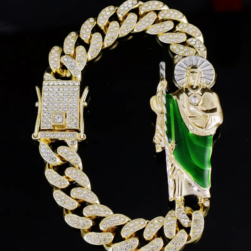 1 Piece St. Jude Bracelet St. Judas Saint JudeTaddeo Bracelet Religious Jewelry Gift box Zinc Alloy Jewelry Exquisite Bracelet Chain Bracelets