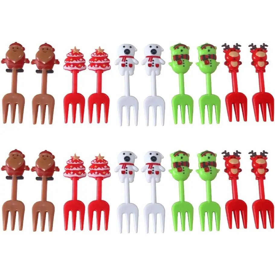 20 count Plastic Fruit Picks   Picks  Lunch Box Toothpicks, Cute Christmas Bento Picks, Make Lunch Times Fun