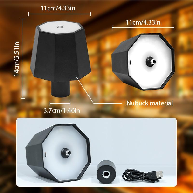 Portable LED Wine Bottle Light, Ambient Decoration Lamp with Touch Control, Rechargeable Dimmable for Wine Beer Bottles, 3 Color Modes, Perfect for Parties