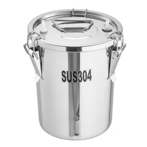 VEVOR Goat Milking Machine, 1.8 Gal/ 7 L Food-Grade Stainless Steel Bucket, 4 Teat Cups for Cows and Goats, with 8000 mAh Rechargeable Battery, Electric Pulsation Milking Machine Portable Milker