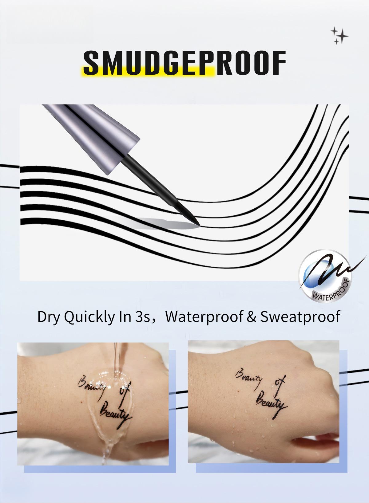 Waterproof, long-lasting, non-smudging, quick-drying, non-fading eyeliner for beginners, in stock