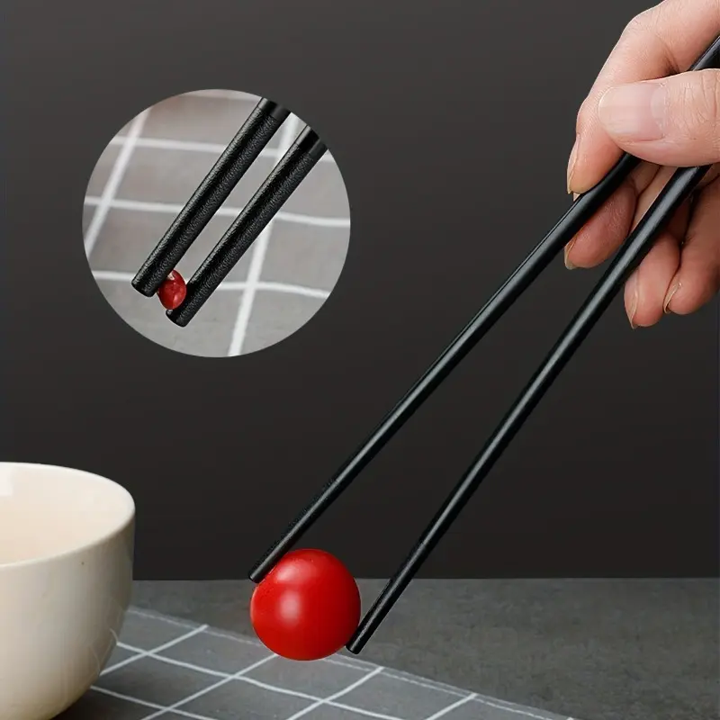 10pairs Chopsticks Home Home High-grade Alloy Chopsticks Set, Anti-Slip, Heat Resistant, Classic Design for Home & Restaurant Use