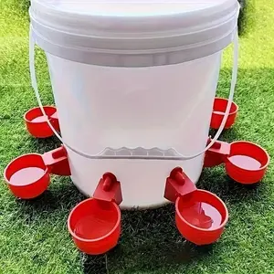 5 Pcs Automatic Poultry Waterer, Plastic Self-Filling Water System, Ideal for Chicken Duck Goose Turkey Rabbit, Easy Maintenance