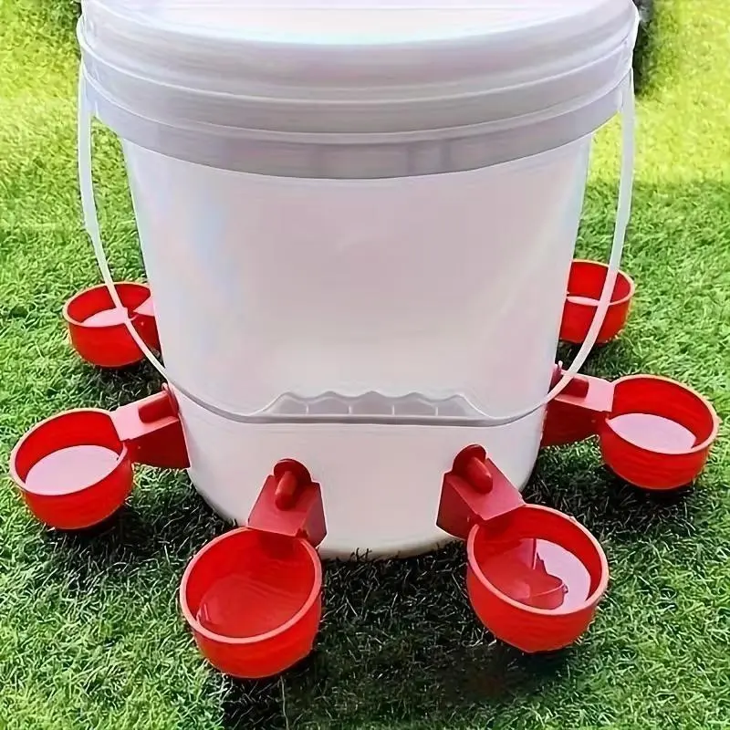 5 Pcs Automatic Poultry Waterer Dispenser, Plastic Self-Filling Water System, Ideal for Chicken Duck Goose Turkey Rabbit, Easy Maintenance