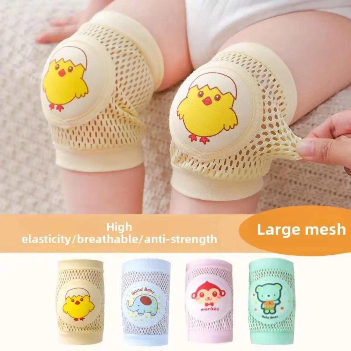 4-Pack Soft Knee Protector Sleeves, Anti-Slip Crawling Knee Pads with Lightweight Breathable Design, Comfortable Protective Pads for Crawling, Playing, Indoor Activities, Home Movement & Daily Use tiktokshopbacktoschool