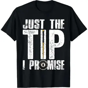 [100% Cotton]   Funny Billiards Pool Cue Shirt Billiard Players Gift T-Shirt Golf Gift T-Shirt For Men And Women.