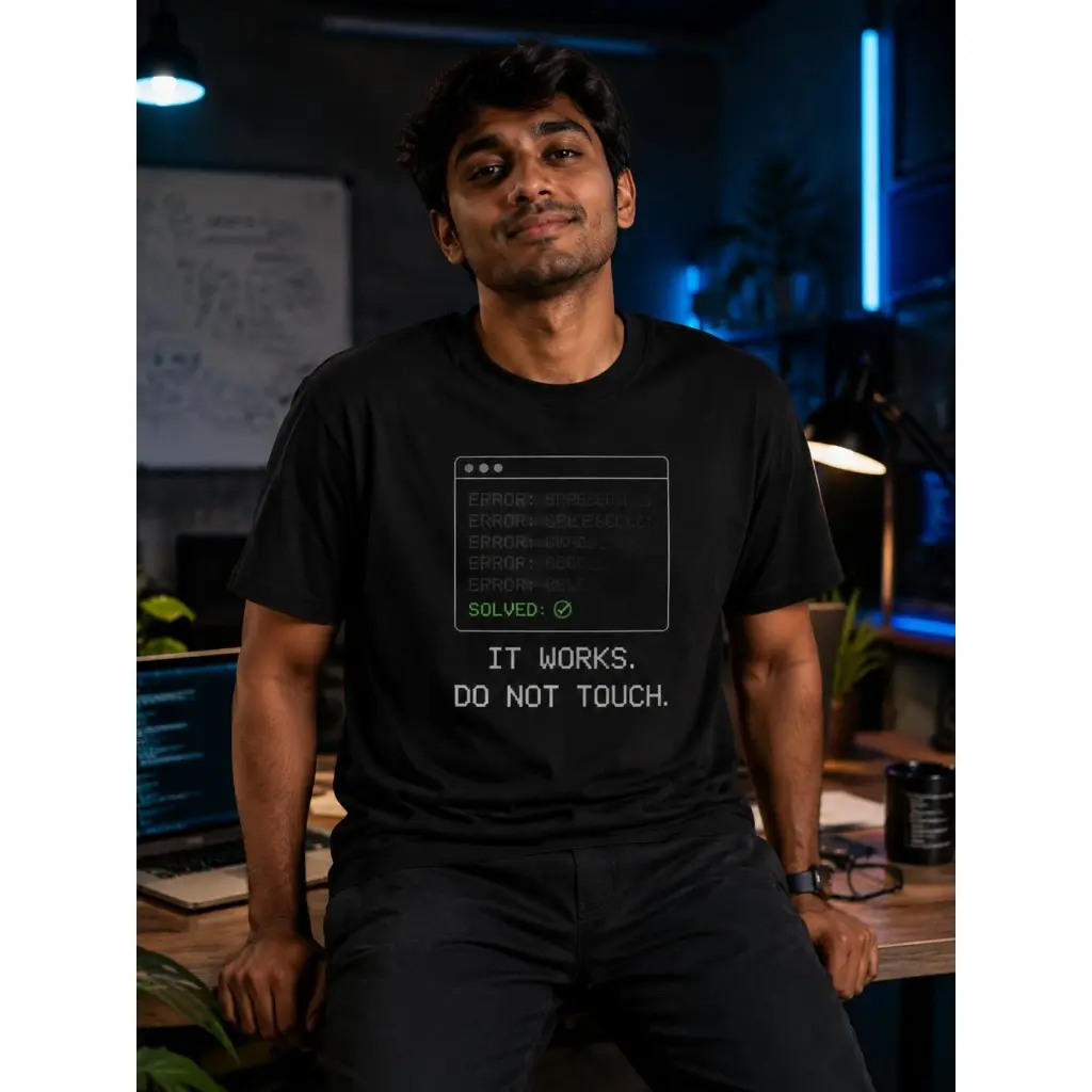 Men's Casual Loose-Fit Short-Sleeve Code Graphic T-Shirt, Personalized Menswear Tshirt