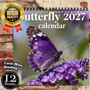 2027 Deer in the Woods Wall Calendar  with spiral binding, 12-page layout, high-quality thick paper, a great pick for home and office decoration, beautiful illustrated cover, high-definition printing