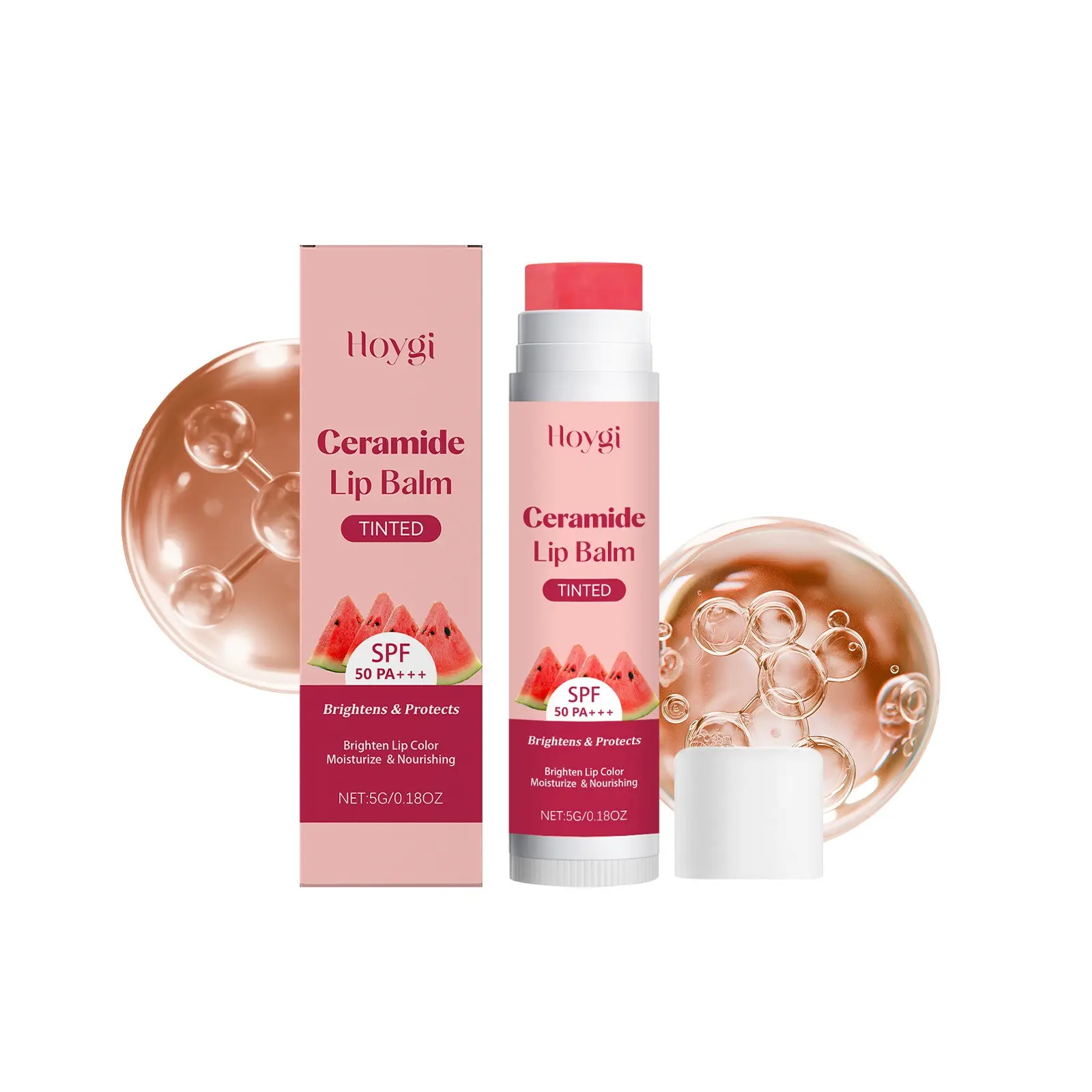 Niacinamide & Watermelon Extract Lip Balm, Reduces Dark Lips, Soothes Dry Chapped Lips, Lightweight Hydrating Lip Care, Anti-Hyperpigmentation