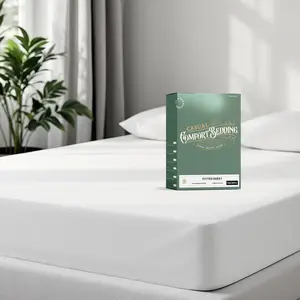 CO. 100% Organic Cotton Percale Weave Fitted Sheet Twin Size, White, 1 Deep Twin Fitted Sheet, Fits Mattress Upto 16" and Cool Bed, Luxury GOTS Certified Sheets