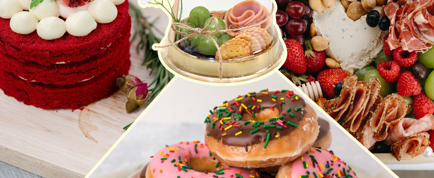 50 Sets Disposable Individual Charcuterie Cup Clear Plastic Round Cake Boxes with Dome Lids Mini Wooden Spork Rope for Outdoor Snack Packing Open Houses Gatherings Wedding Party Event 50 Sets Disposable Individual Charcuterie Cup Clear Plastic Round Cake Boxes with Dome Lids Mini Wooden Spork Rope for Outdoor Snack Packing Open Houses Gatherings Wedding Party Event