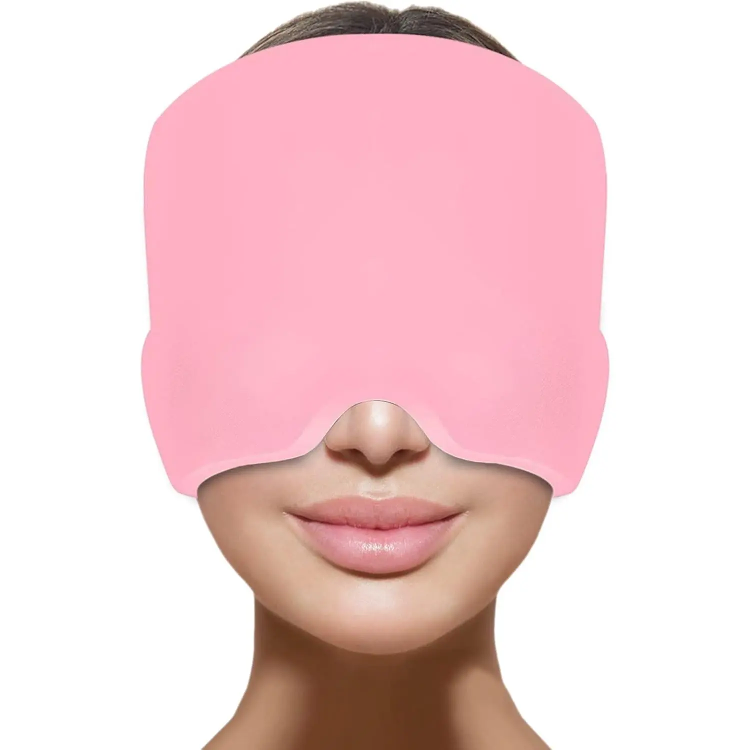 Headache Relief Hat  Migraine Relief, Tension, One Size s All Headache Cap with Reusable Ice Gel Pack  Puffy Eyes, Stress Relief (Pink)