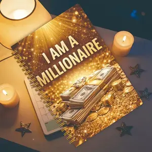 Multifunctional Journal for Wealth Goals, Abundance Mindset, Attraction Law, Sparkle Spots, Ideal for Entrepreneurs, Professionals