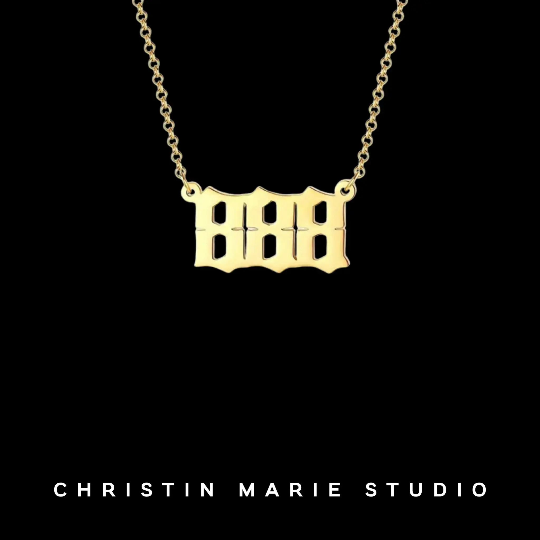 Angel Number Nameplate Necklace