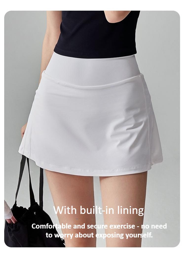 Plus Size Tennis Skort Sport Skirt With Built-in Shorts Anti-exposure 2-in-1 Athletic Dress for Running Workout Golf