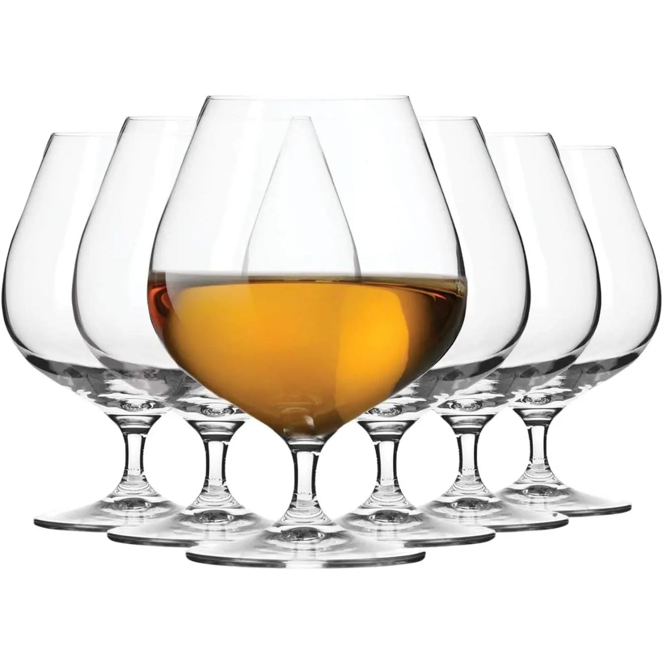 Krosno Harmony Collection 18.6 oz Brandy Cognac Snifter Glasses, Set of 6, Lead-Free Glass, Dishwasher Safe, Ideal for Spirit Sipping, Made in Europe