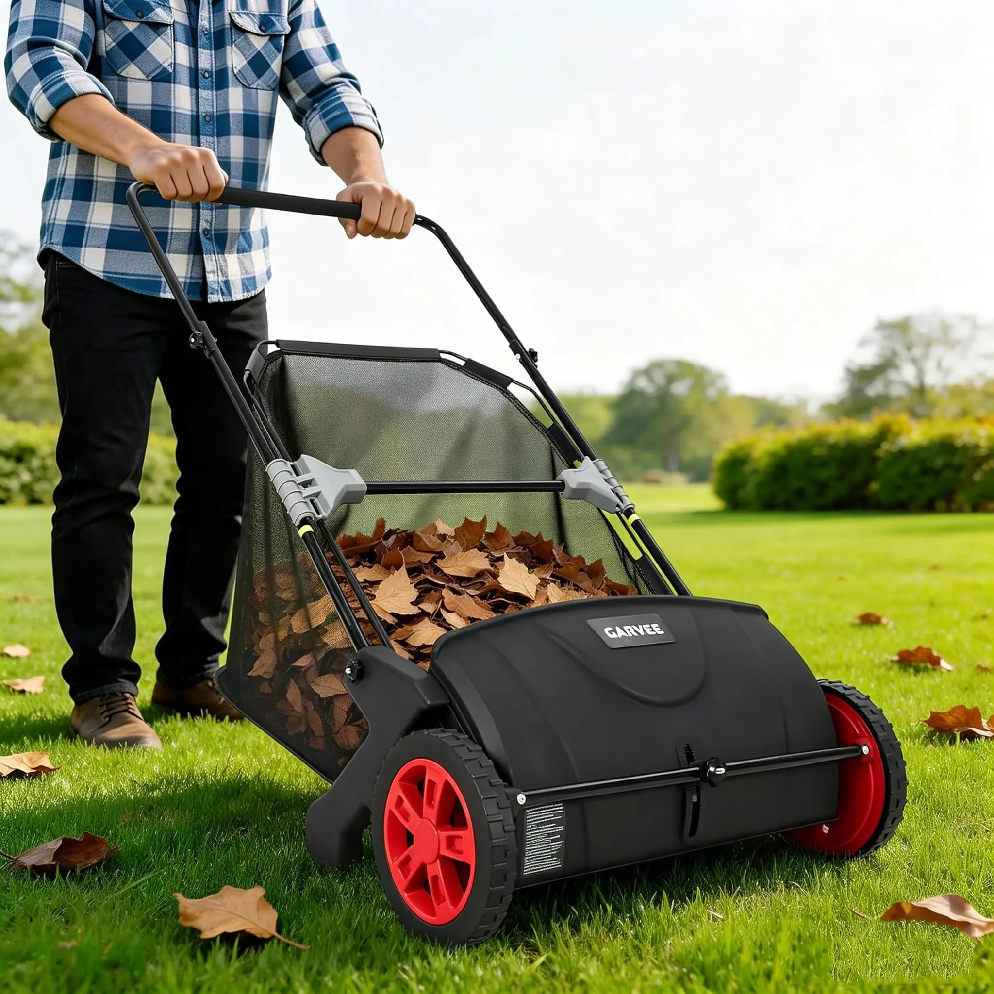 Manual Push Lawn Mower – Hand-Powered Garden Grass Cutter for Outdoor Yard Maintenance, Easy-to-Use Walk-Behind Lawn Care Solution – Appropriate for Home Gardens-party gift