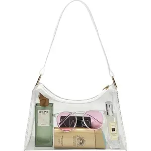 Clear Stadium Approved Crossbody Bag for Women – Transparent See Through Small Shoulder Purse, Lightweight Waterproof Mini Handbag with Adjustable Strap for Concerts, Sports Games, Festivals, Travel & Events, Hands-Free Daily Use Transparent Fashion Acces