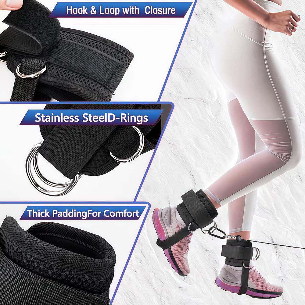 Padded Ankle Strap, 1 Count Ankle Strap for Cable Machines, Double D-ring Fitness Ankle Cuffs for Gym Workouts Leg Training Equipment Weight Training Equipment Padded Ankle Strap, 1 Count Ankle Strap for Cable Machines, Double D-ring Fitness Ankle Cuffs for Gym Workouts Leg Training Equipment Weight Training Equipment