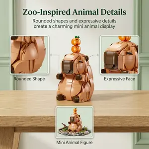 Animal Building Blocks, 3-In-1 Series, Dog and Bear Shapes, Desktop Decor,Perfect Gift Idea