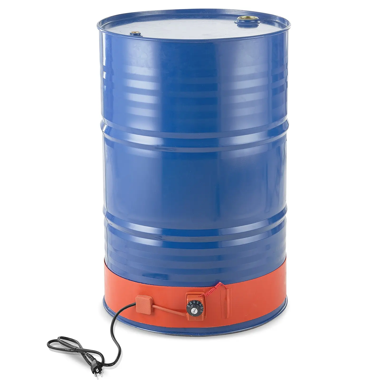 【Summerfinds】VEVOR Metal Drum Heater, 1200 Watt 5 inch Width, Pail Heating Band for 55 Gallon Barrel, 86-302℉ Adjustable Thermostat, High Efficiency Silicone Grease Keg Heater, FCC Listed Orange