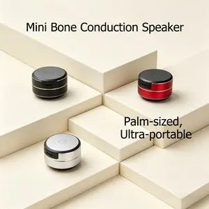 Mini Compact Bone Conduction Speaker, Bluetooth Wireless Desktop Speaker with Suction Cup, TWS Small Speaker, Stereo Sound, Perfect Gift for Friends and Family