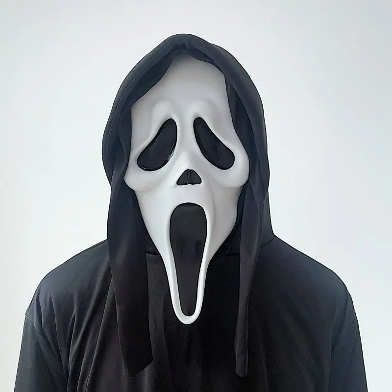 Halloween Party Props, Classic Scream Ghost Face Masks in Various Expressions, Cosplay Costume Masks to Create Spooky Holiday Vibe, Durable Halloween Accessory for Gift Lovers
